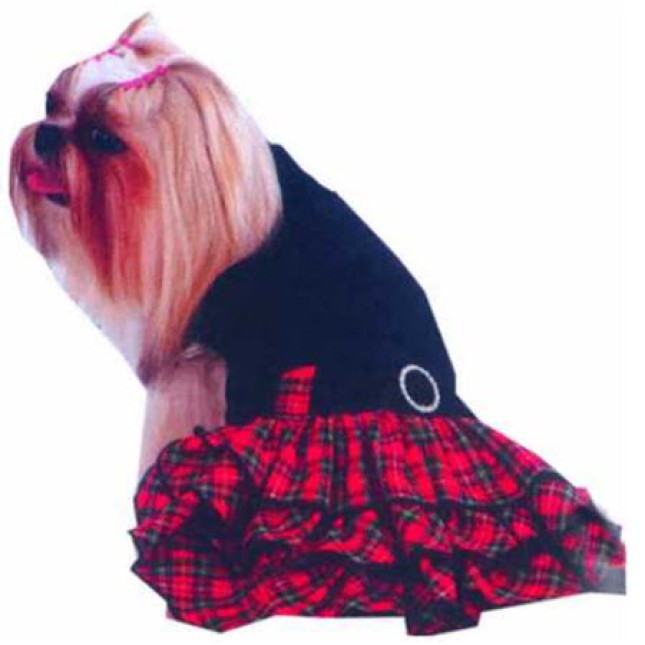 Doggy Dolly φόρεμα plaid W188 small