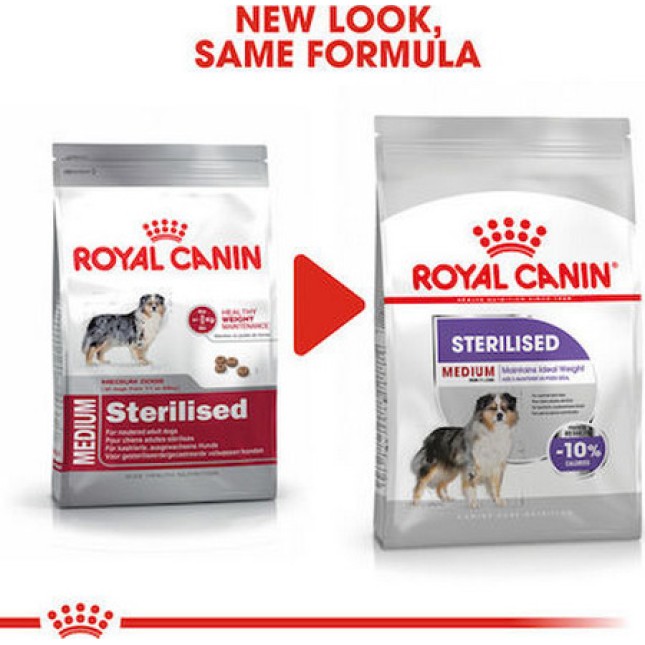 Royal Canin πλήρης τροφή Canine Care Nutrition medium sterilised για ενήλικες στειρωμένους σκύλους