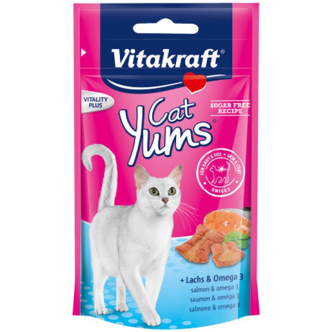 Vitakraft cat yums λιχουδιά γεμιστή σολομό 40 gr