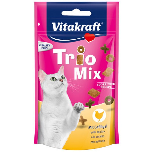 Vitakraft trio mix λιχουδιά mix κροκέτες κοτόπουλο 60gr