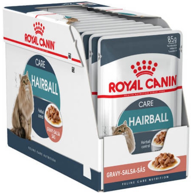 Royal Canin Feline Υγιεινή διατροφή Wet hairball gravy για ενήλικες γάτες