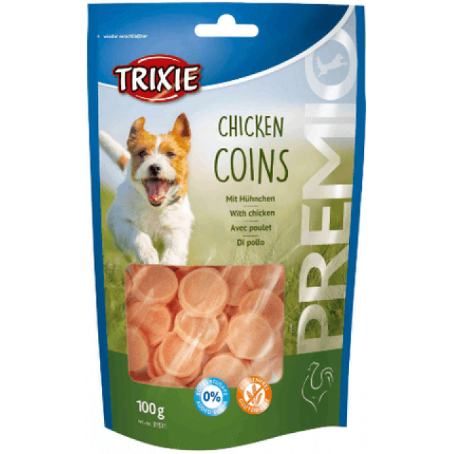 Trixie λιχουδιά premio chicken coins 100gr