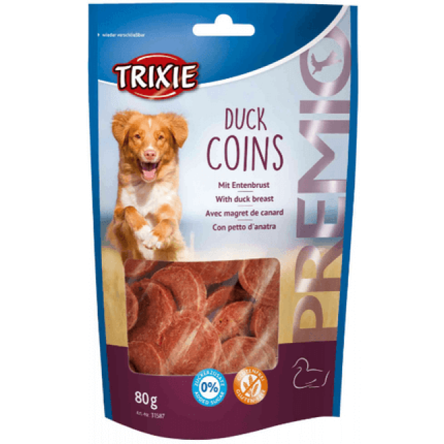 Trixie λιχουδιά premio duck coins 80gr