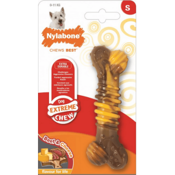 Nylabone κόκκαλο υπερ-ανθεκτικό chew texture bone stek & cheese