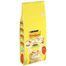 Friskies Πλήρης & ισορροπημένη διατροφή για ενήλικες γάτες με βοδινό, κοτόπουλο και λαχανικά