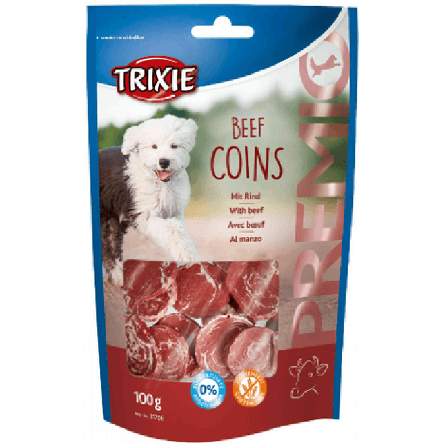 Trixie λιχουδιά premio beef coins 100gr