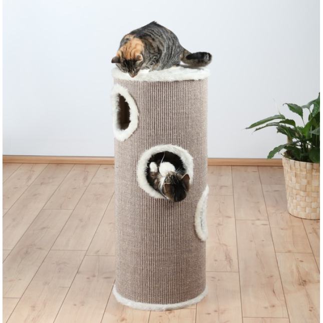 Trixie νυχοδρόμιο edoardo cat tower 100cm καφέ/κρεμ