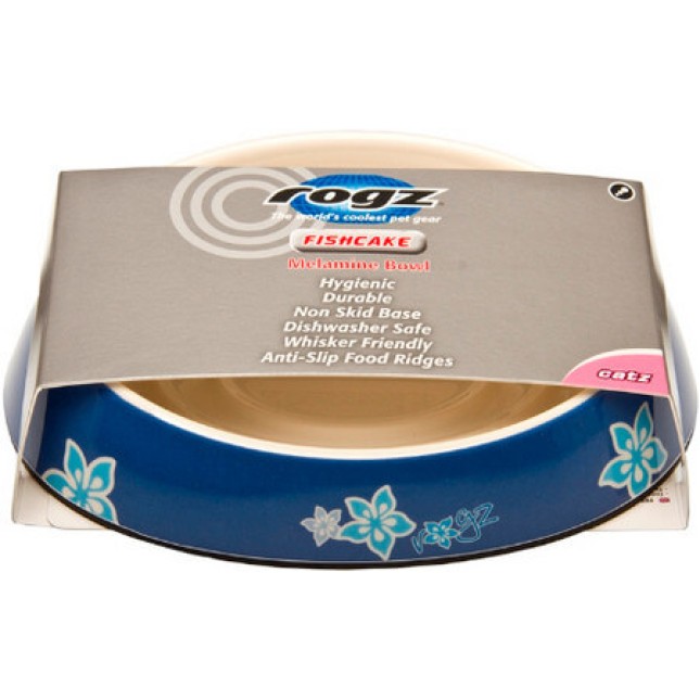 Rogz catz μπολ γάτας Fishcake bowlz μπλέ floral small 200ml