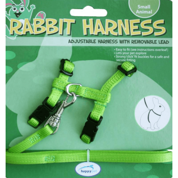 Happypet rabbit harness & lead set πράσινο,σαμαράκι για τρωκτικά