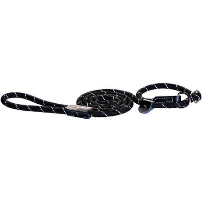 Rogz οδηγός-πνίχτης Rope μαύρο medium 180cm/9mm