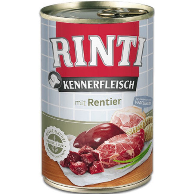 Finnern Rinti Kennerfleisch τροφή σκύλου τάρανδος 400g