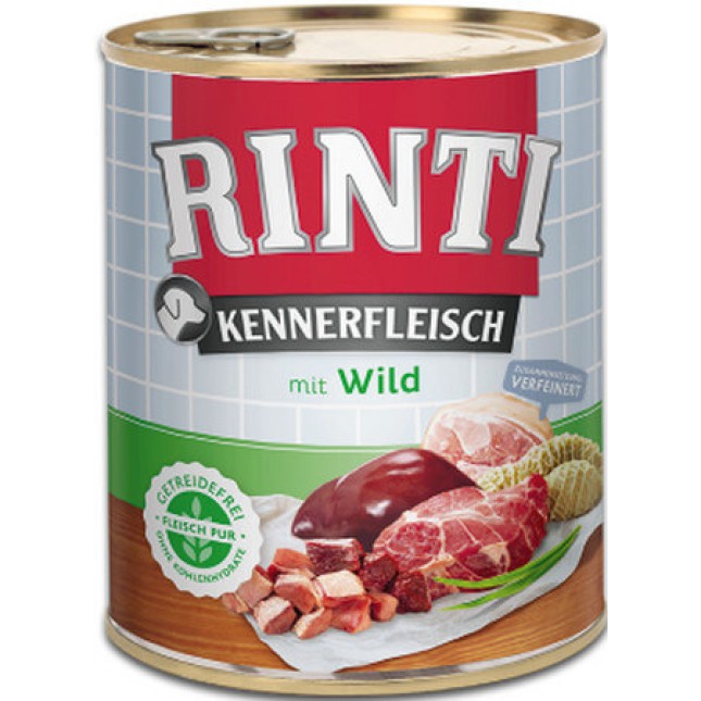 Finnern Rinti Kennerfleisch τροφή  σκύλου κυνήγι 800gr