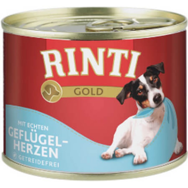 Finnern Rinti Gold πλήρης τροφή gourmet για επιλεκτικούς μικρόσωμους σκύλους με καρδιές πουλερικών