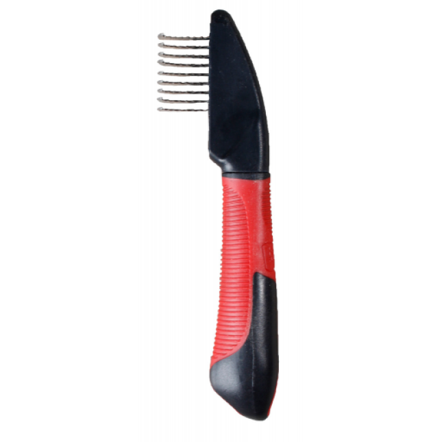 KARLIE FLAMINGO DEMATTING COMB+HANDLE SMALL ROUND BL