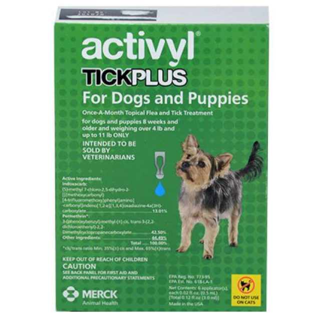 ACTIVYL TICK PLUS ΤΟΥ DOG 4 ΠΙΠΕΤΕΣ