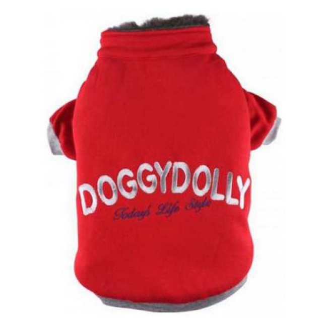 Doggy Dolly φούτερ winder κόκκινο W093 medium