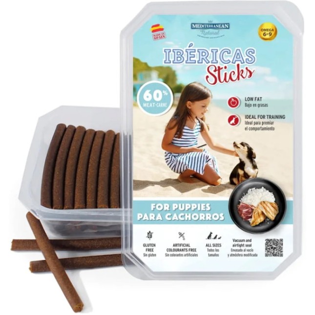 Mediterranean Ημίυγρα sticks Ibericas σε ταπεράκι για κουτάβια 350gr