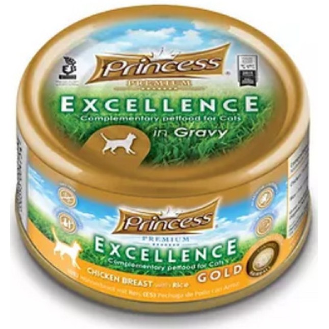 Princess κονσέρβα στήθος κοτόπουλου,ρύζι, fos & cellulose 70g