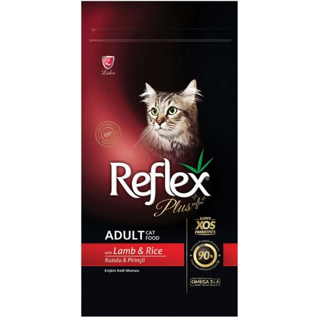 Lider Reflex plus  τροφή για ενήλικες γάτες, αρνί 15kg