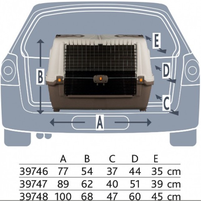 Trixie  κλουβί μετ. skudo car 100 m-l 100x68x60cm γκρι/μπεζ