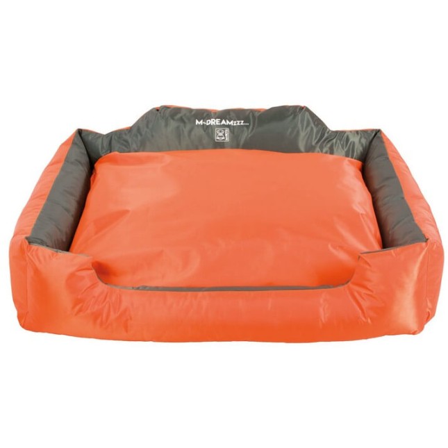 M-pets Natuna basket -s 60 x 50 x 20cm orange & grey