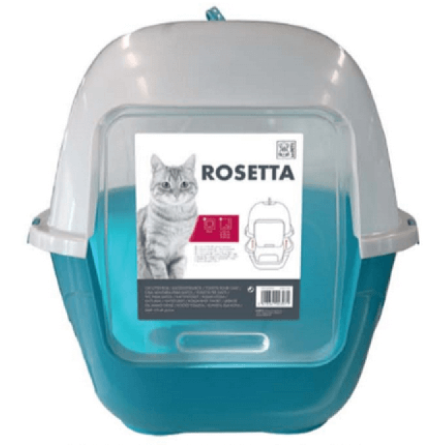 M-pets τουαλέτα γάτας κλειστή rosetta,μπλε