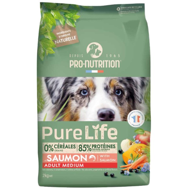 Pro-nutrition flatazor pure life πλήρης τροφή για ενήλικους σκύλους φυλών μεσαίου μεγέθους