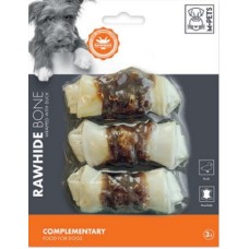 M-pets κόκκαλο κόμπος λευκός με τυλιχτή πάπια 105gr - 3τμχ