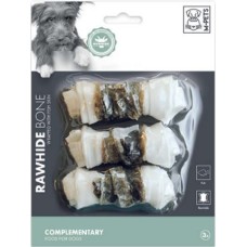 M-pets κόκκαλο κόμπος λευκός με τυλιχτό ψάρι96gr - 3τμχ