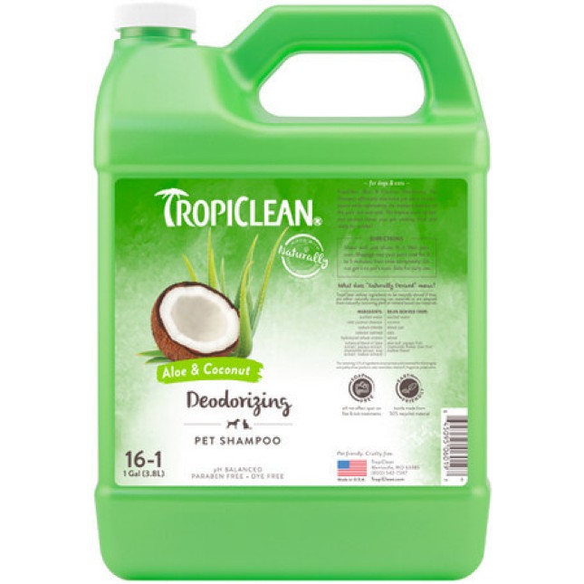 TropiClean σαμπουάν aloe & coconut 3,8 l.