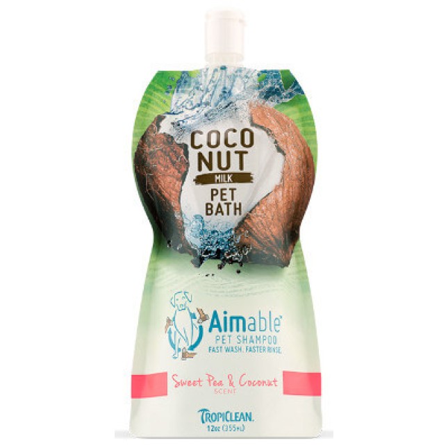 TropiClean σαμπουάν aim sweet pea&καρύδα 355ml