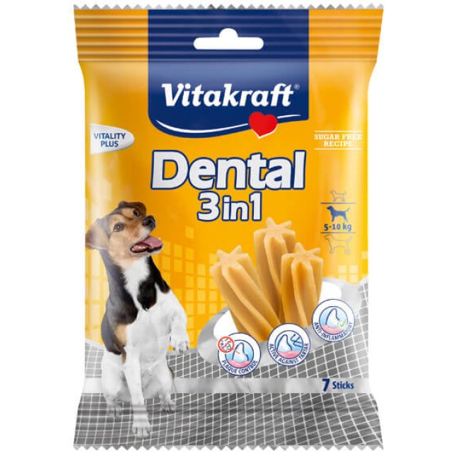 Vitakraft dental οδοντική λιχουδιά 3 in1 sm