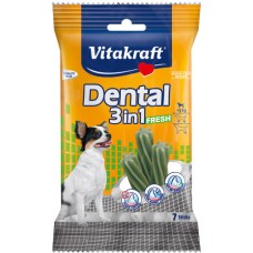 Vitakraft dental οδοντική λιχουδιά 3 in1 fresh xs