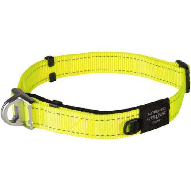 Rogz περιλαίμιο Utility Safety collar κίτρινο,με ανακλαστικές ραφές