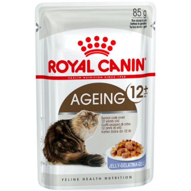 Royal Canin Feline Υγιεινή διατροφή Wet ageing+12 jelly για γάτες άνω των 12 ετών