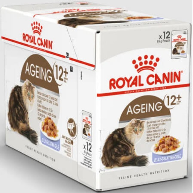 Royal Canin Feline Υγιεινή διατροφή Wet ageing+12 jelly για γάτες άνω των 12 ετών