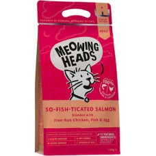 Meowing Heads τροφή γάτας, κοτόπουλο, σολομός & αυγό 450gr