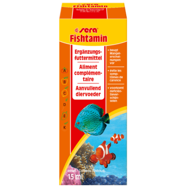 Sera fishtamin vitamins Extra βιταμίνες για περισσότερη ζωντάνια 15ml