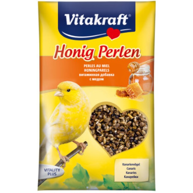 Vitakraft honey perls ενισχυτικό με μέλι για καναρίνια 20gr