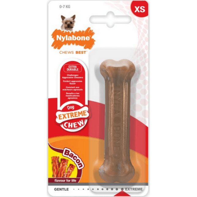 Nylabone κόκκαλο dura chew bacon XS