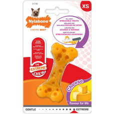 Nylabone κόκκαλο για δυνατούς μασητές cheese bone XS