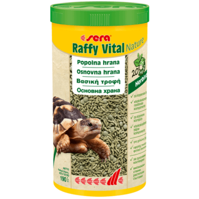 Sera Raffy Vital 250ml,γευστική ποικιλία βοτάνων για τα φυτοφάγα ερπετά