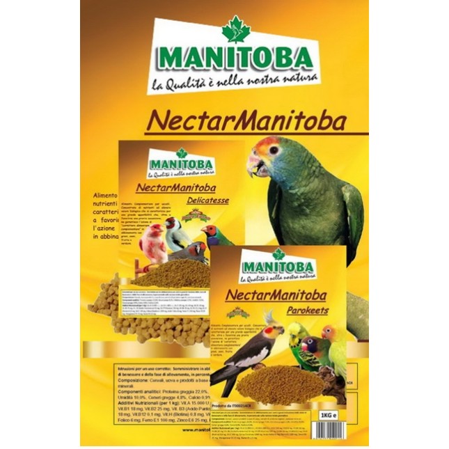 NECTAR MANITOBA ΣΥΜΠΛΗΡΩΜΑ ΔΙΑΤΡΟΦΗΣ ΓΙΑ ΠΑΠΑΓΑΛΟΥΣ 1kg