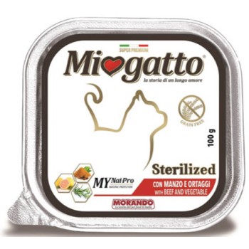 Morando Miogatto δισκάκι Adult Sterilized beef γιά στειρωμένες γάτες