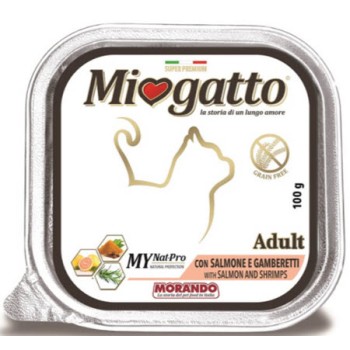 Morando Miogatto δισκάκι Adult με σολομό και γαρίδες 100gr