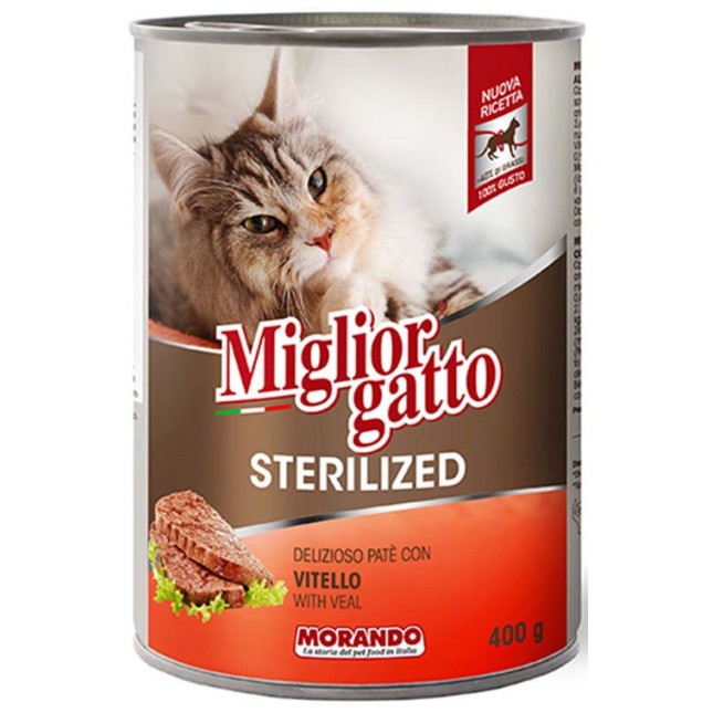 Morando Migliorgatto Sterilized πατέ μοσχάρι 400gr