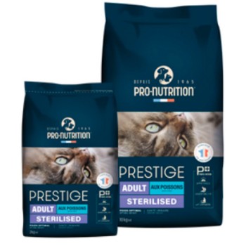 Pro-nutrition Prestige πλήρης τροφή για ενήλικες στειρωμένες ή υπέρβαρες γάτες με ψάρι