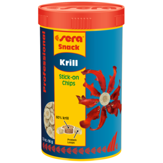 Sera krill snack prof.100ml,τροφή για την ανάπτυξη του χρώματος των ψαριών.