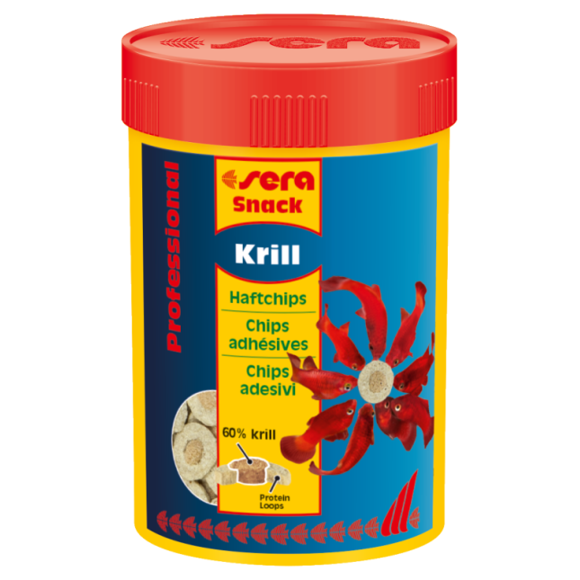 Sera krill snack prof.100ml,τροφή για την ανάπτυξη του χρώματος των ψαριών.