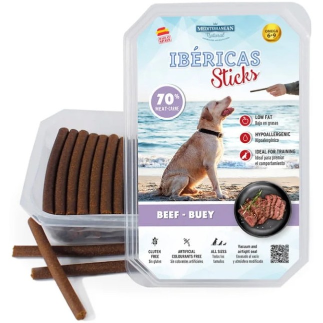 Mediterranean Ημίυγρα sticks Ibericas σε ταπεράκι από βοδινό 27τεμ.350g